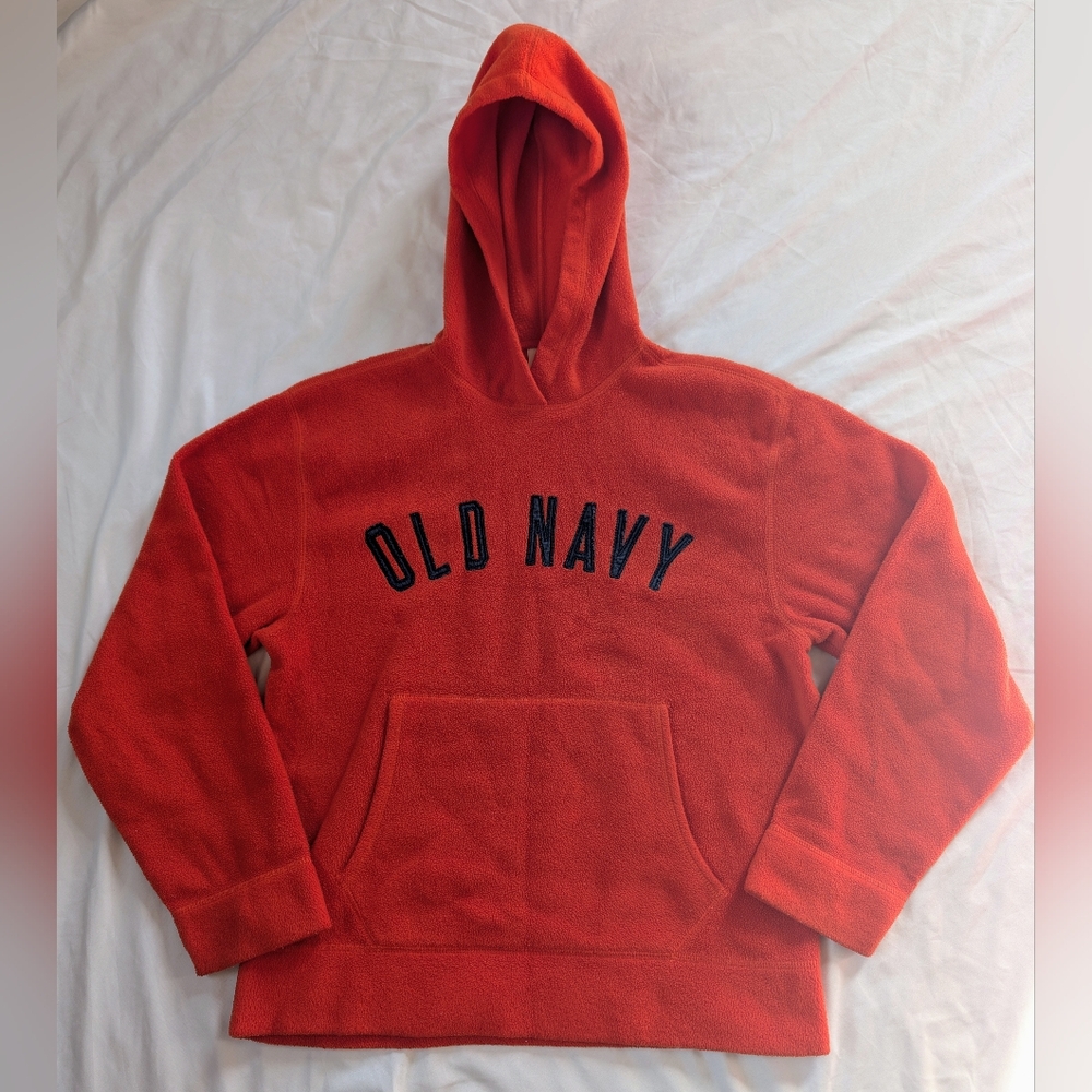 🩷5 for $50🩷Vintage 90s Orange Old Navy Hoodie Sweatshirt Size S 100% Polyester